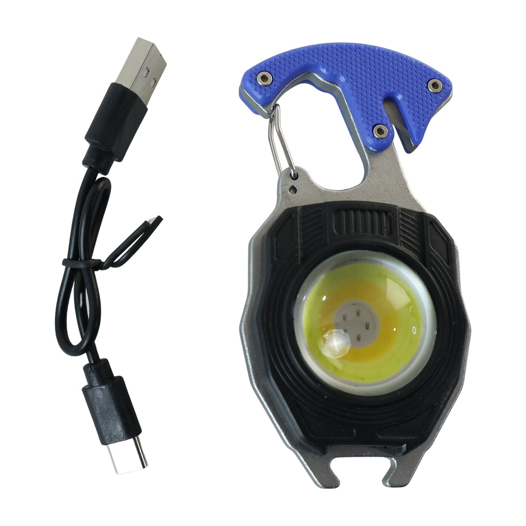 Travel LED Light Keychain Rechargeable Multifunction Mini Flashlight (1 Pc)