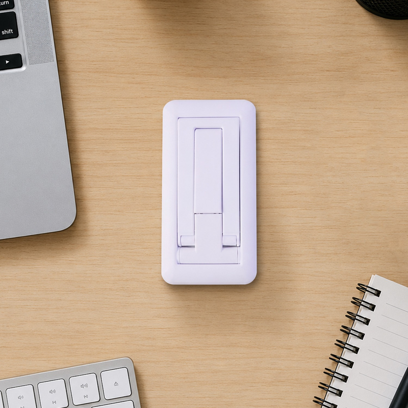 Side view of foldable plastic phone stand