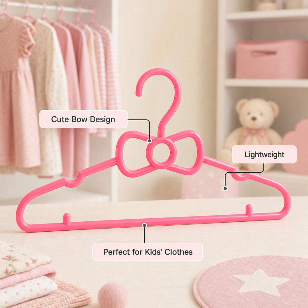 Non slip kids hangers for organised wardrobe storage