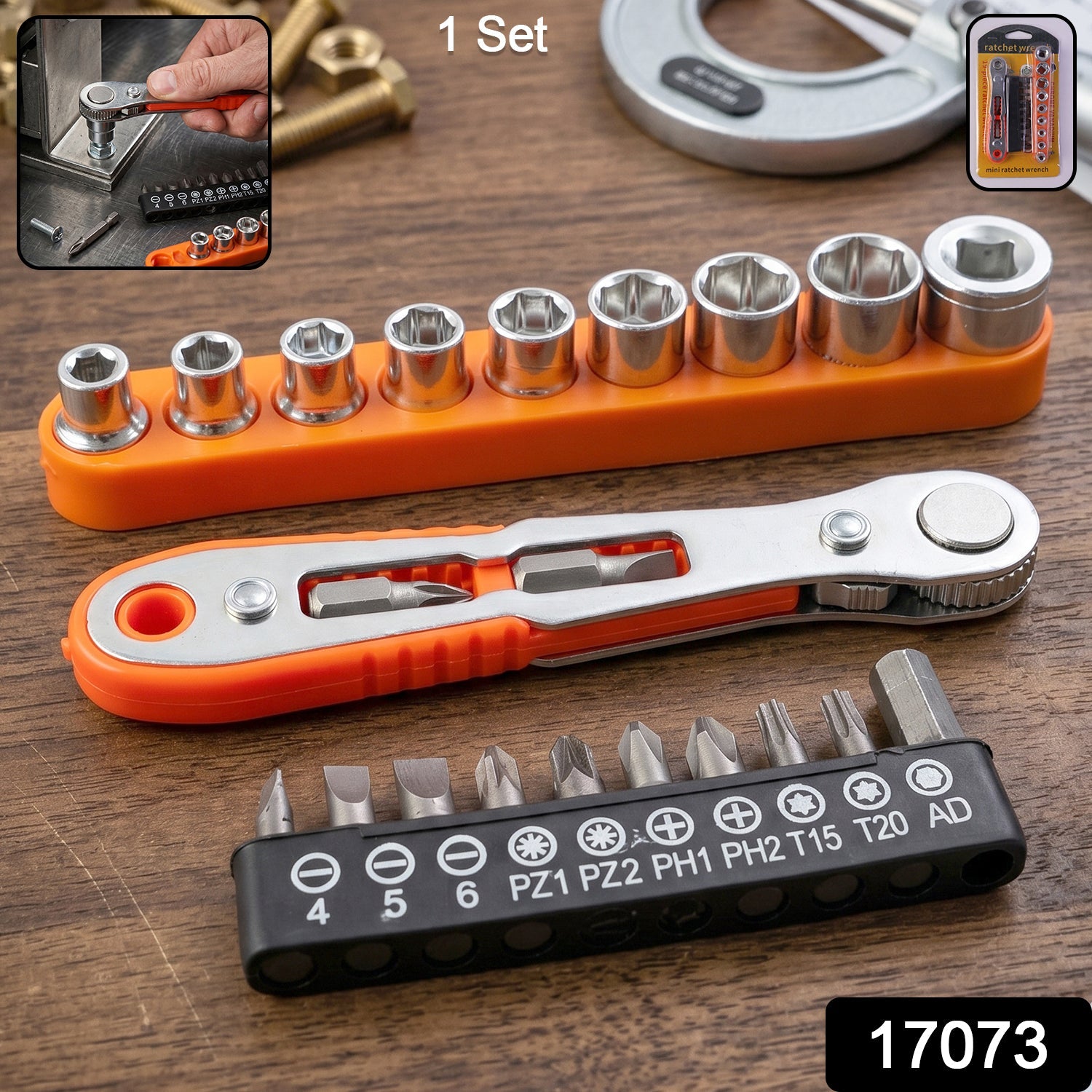 Ratchet wrench set pack