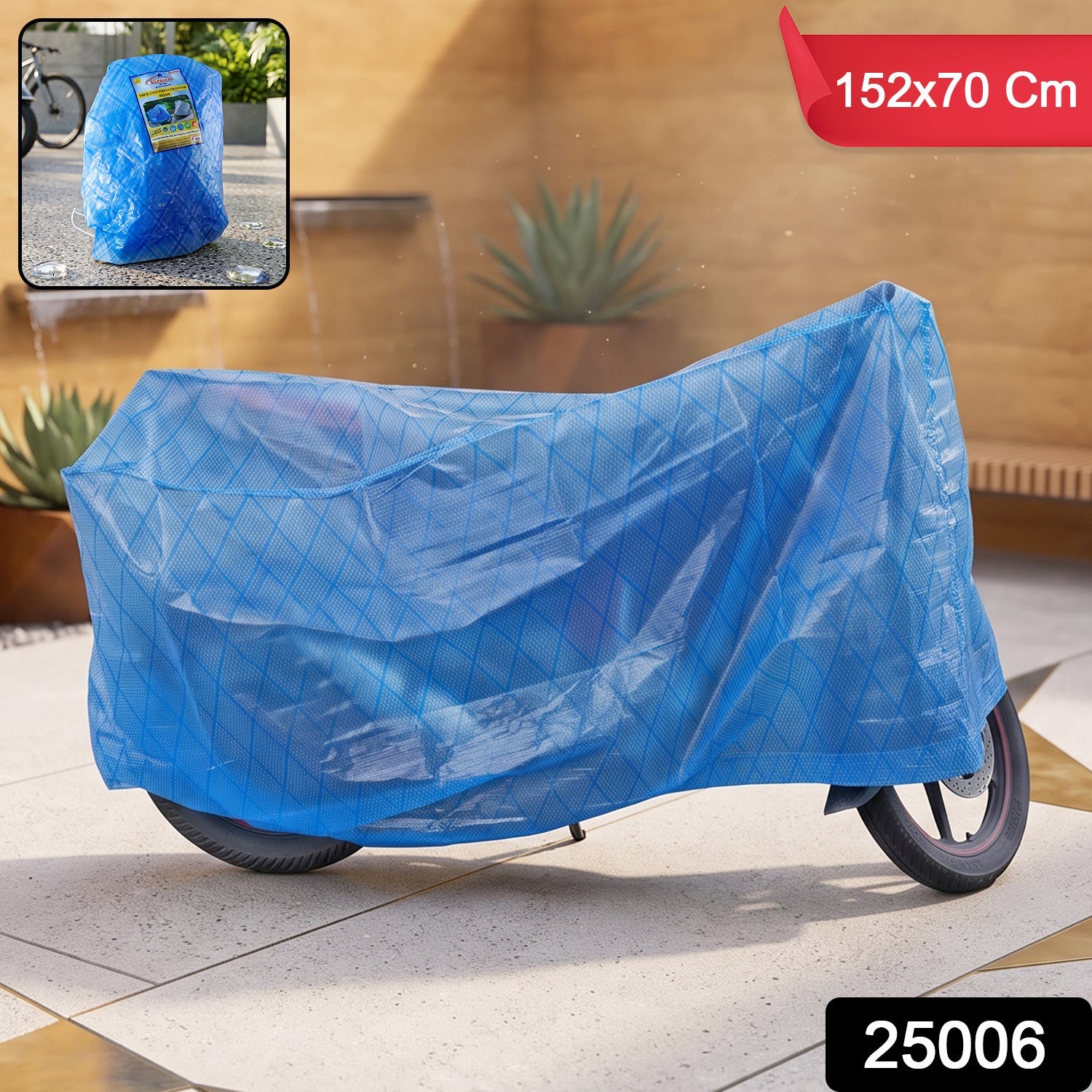 Waterproof bike cover, medium size, for dust and rain protection
