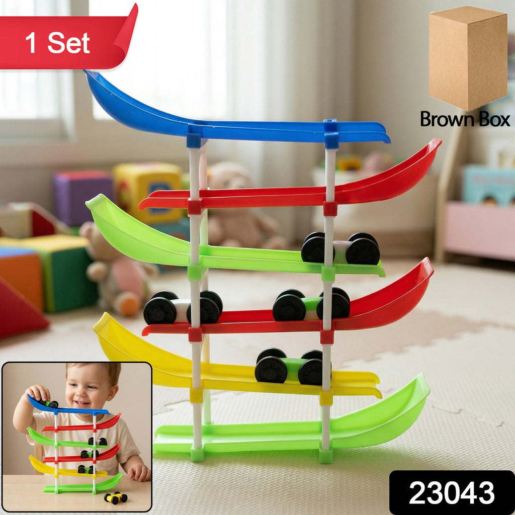 Multi-level racing track toy for children