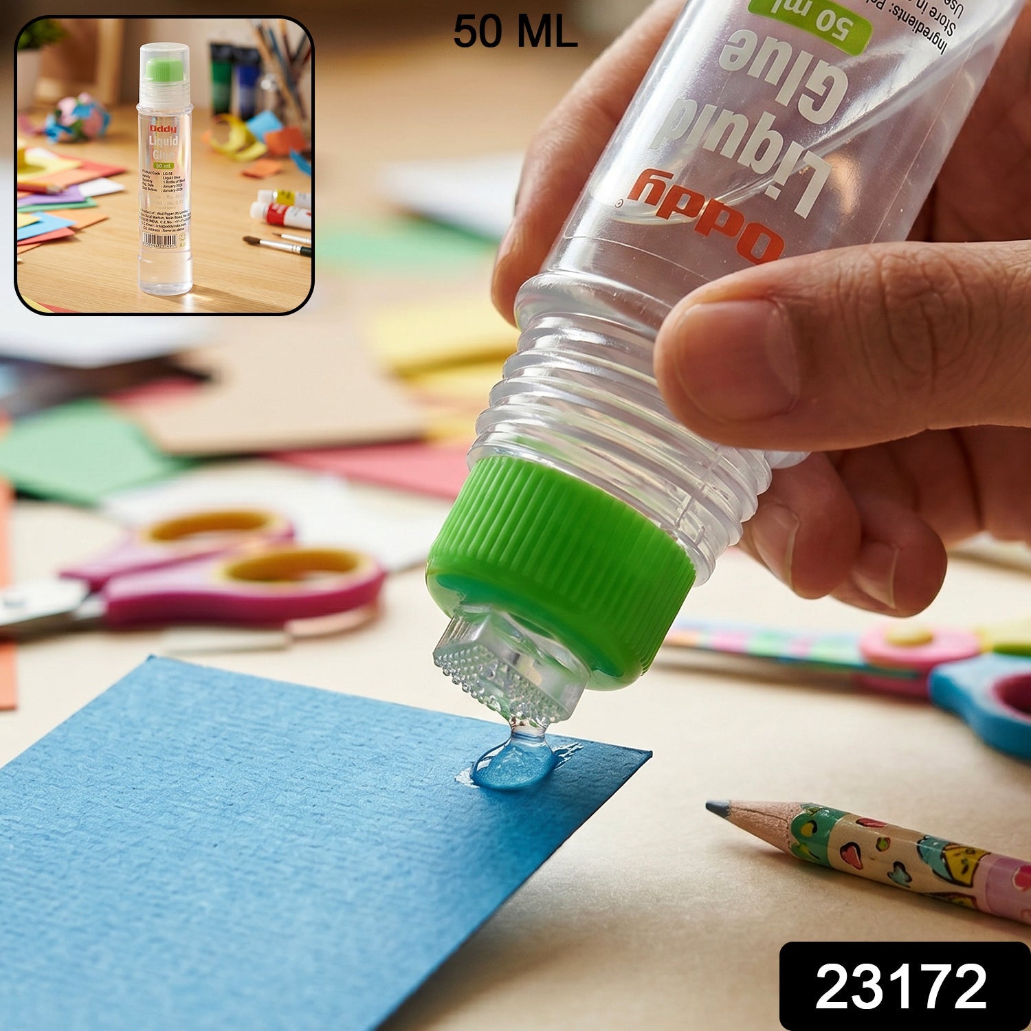 Pen-style liquid glue for craft and paper projects
