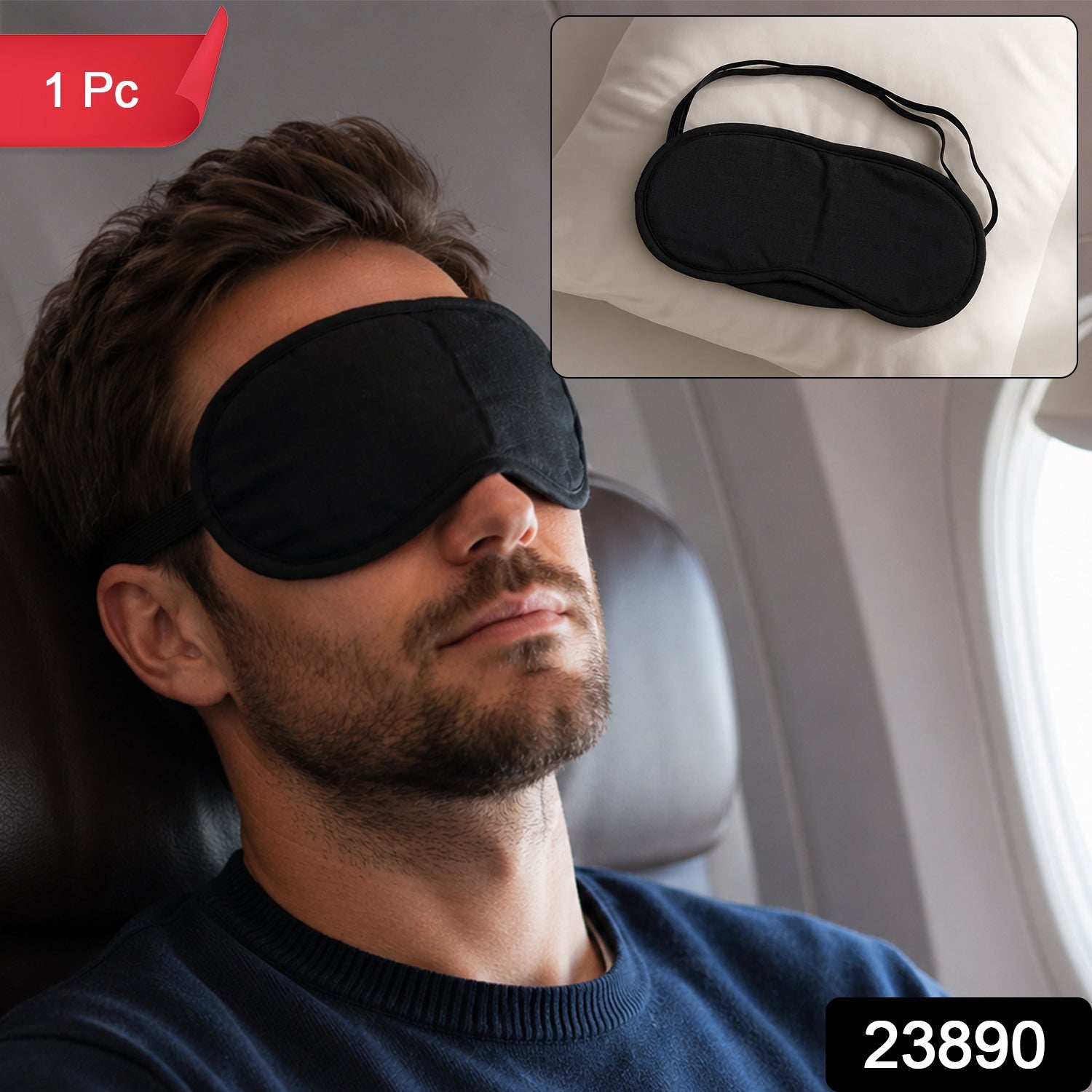 Fabric eye mask flight travel