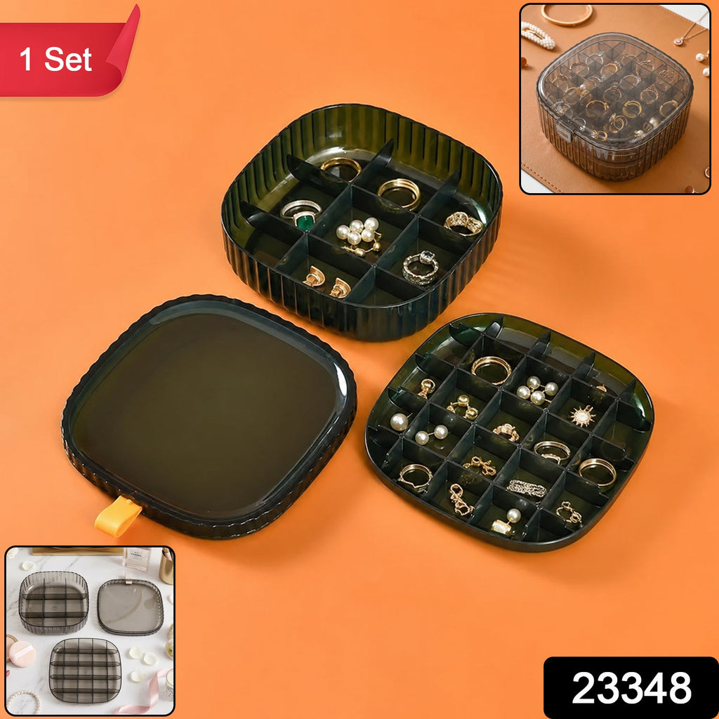 Multi compartment jewellery box for rings, earrings and beads