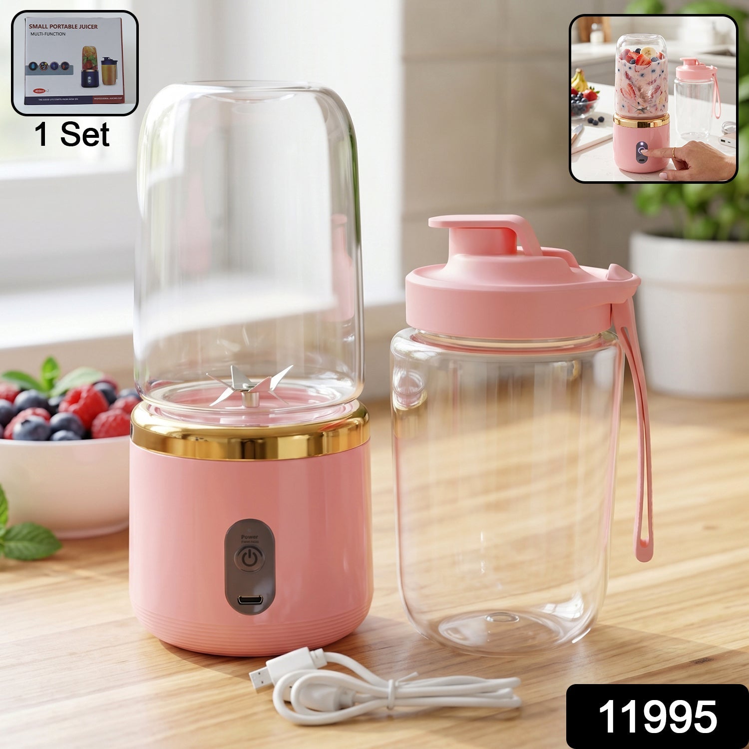 Portable juicer cup pack