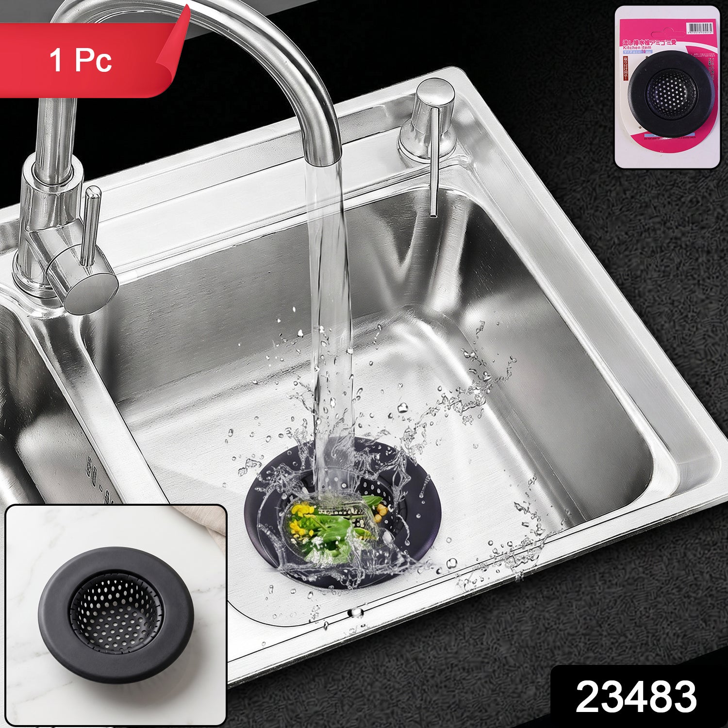 Stainless steel sink strainer basket to catch food scraps