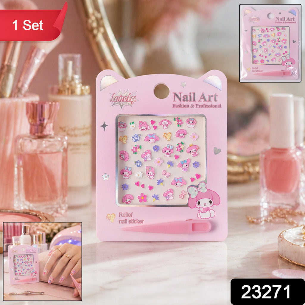 Nail sticker applicator tool included in the kit