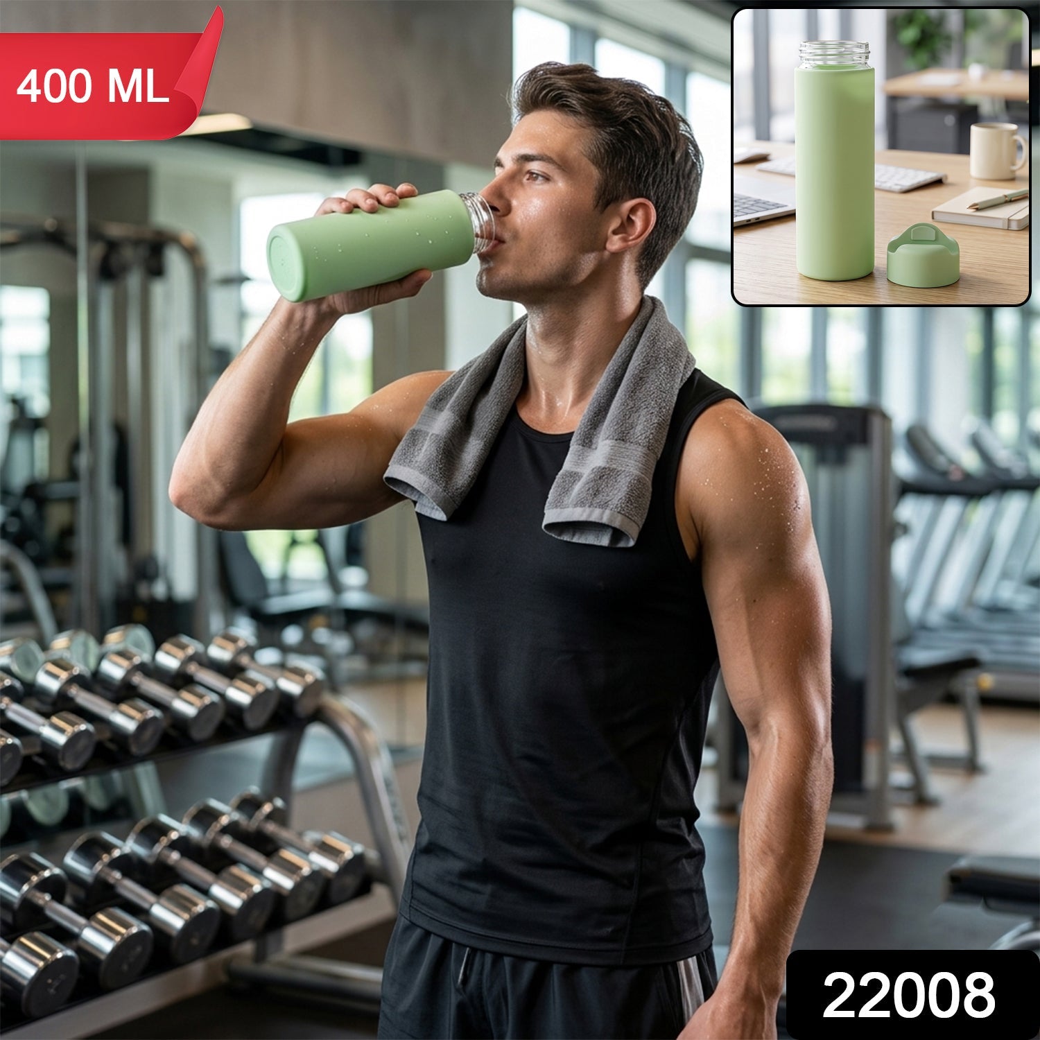 Glass bottle silicone sleeve gym