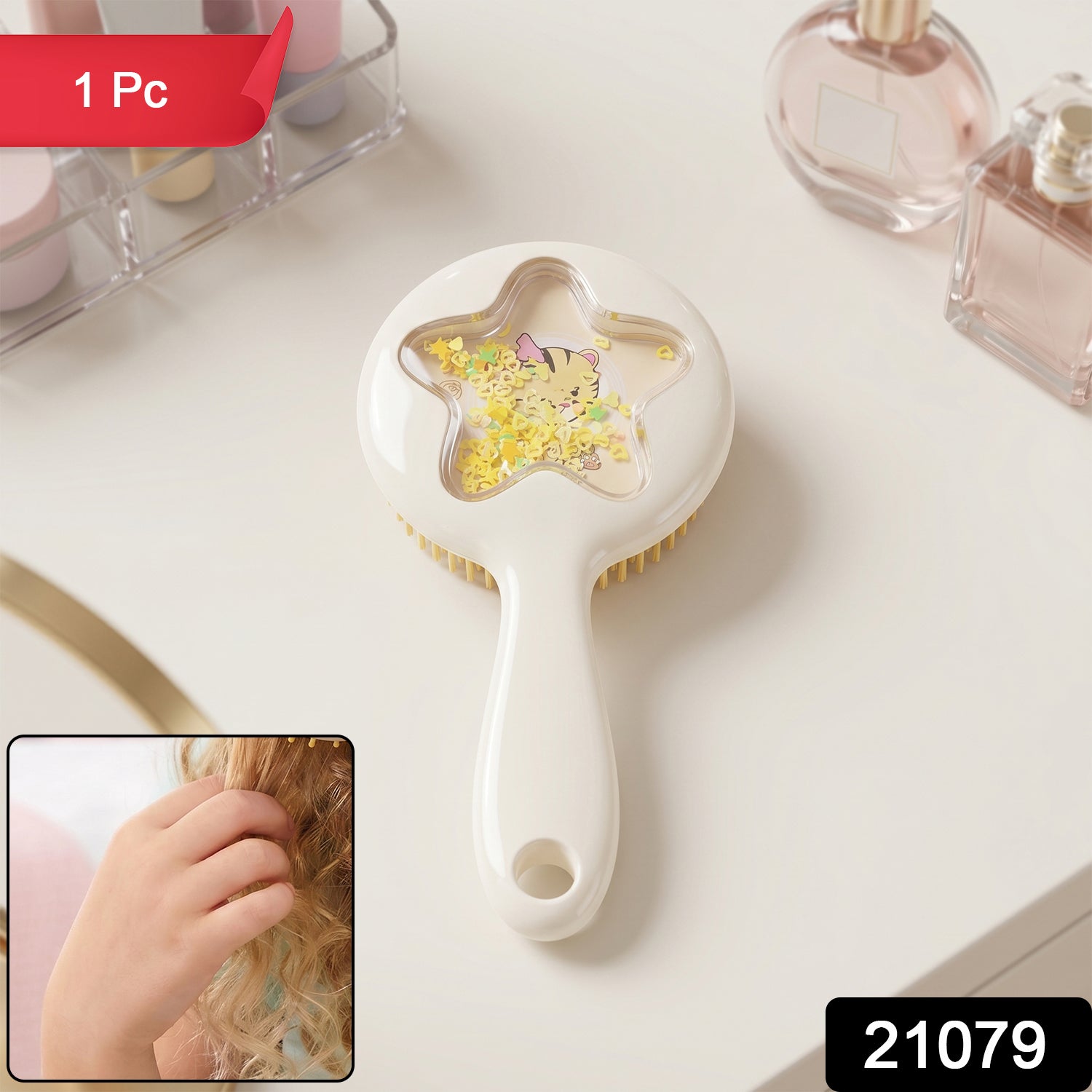 Child-friendly styling hair comb with ergonomic handle