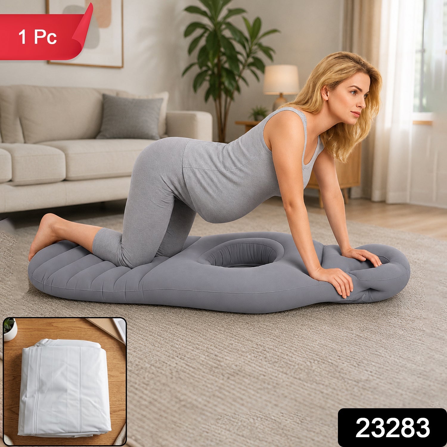 Maternity support mat belly hole