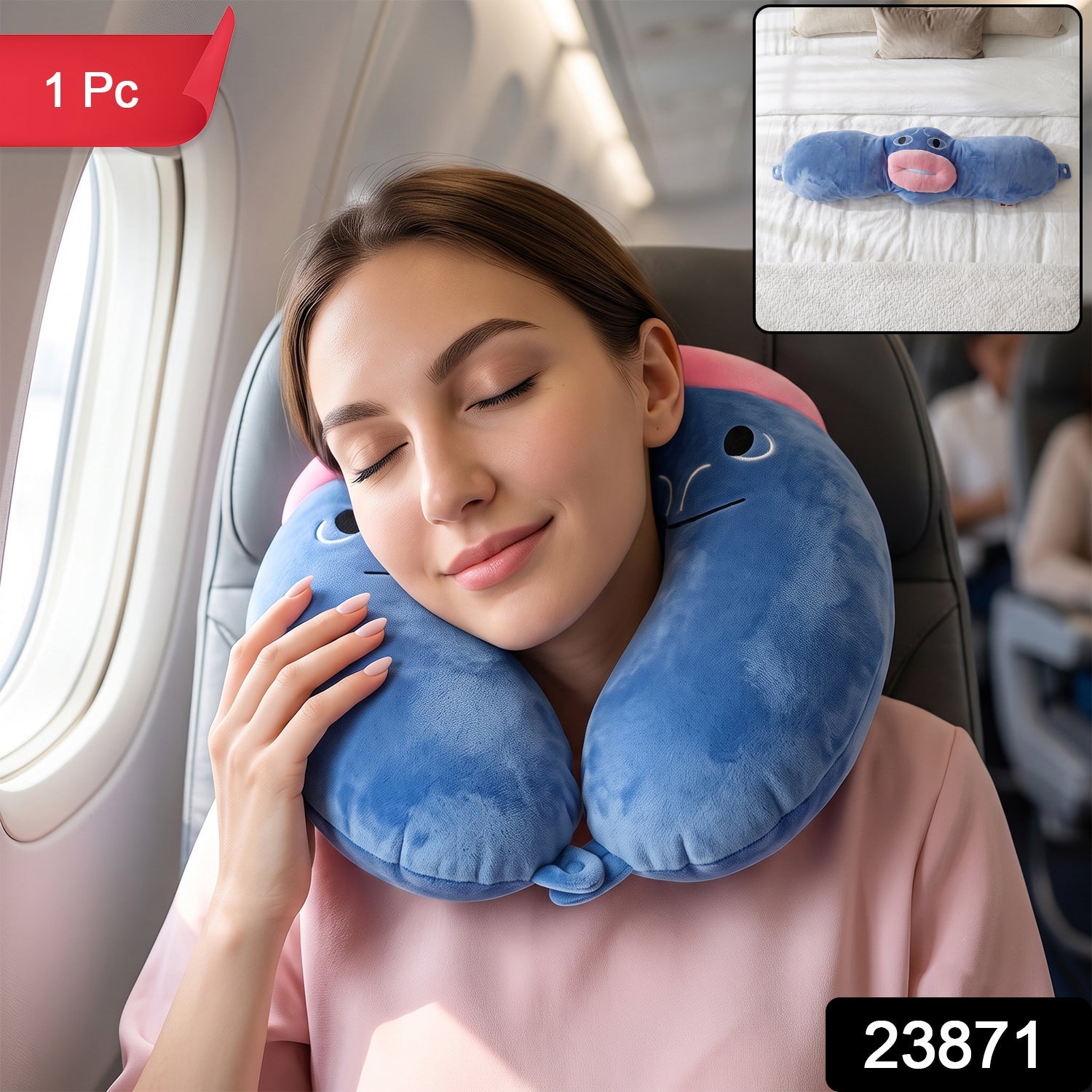 Cute character travel pillow