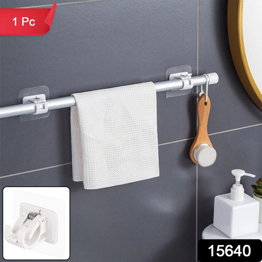 No-drill towel rod holder installed in kitchen and bathroom