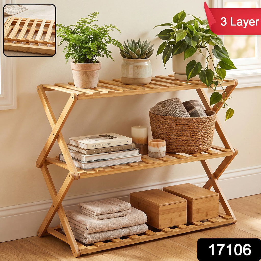 Bamboo storage shelf multi purpose