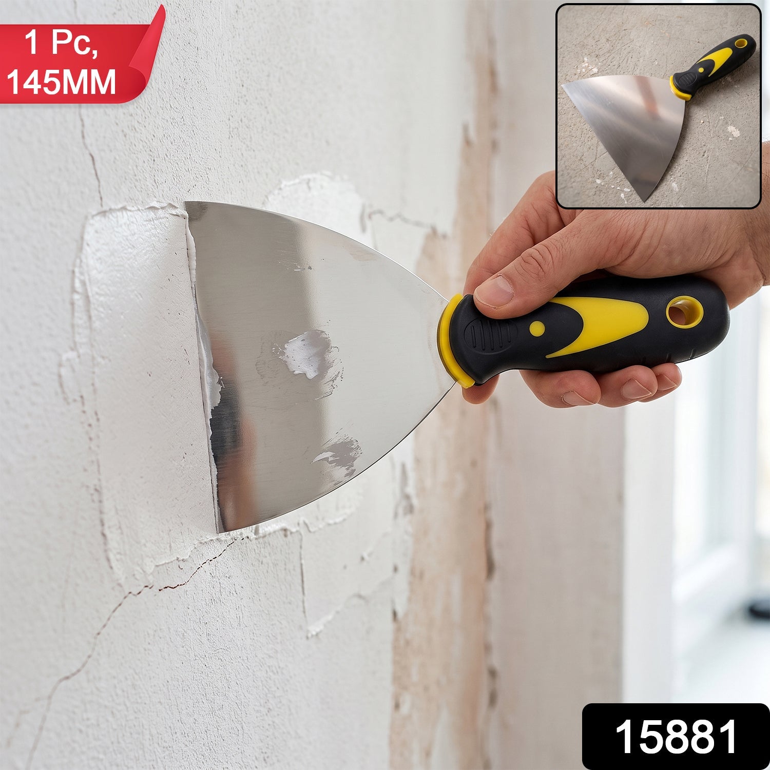 Putty scraper flexible blade wall filler
