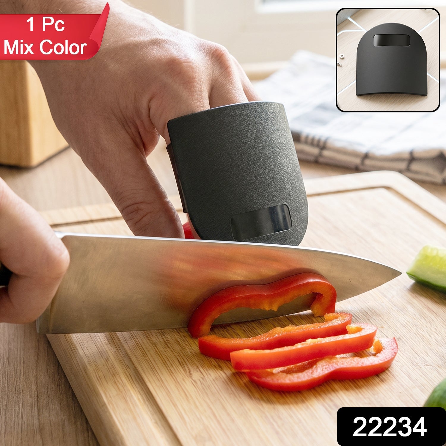 Finger Guard Protector Kitchen Cutting Chopping Safety Tool Mixed Color (1 Pc) view 2