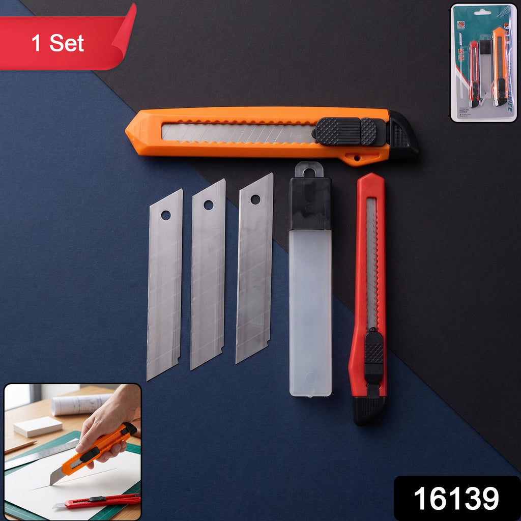 Heavy duty utility cutter knife with retractable snap off blade