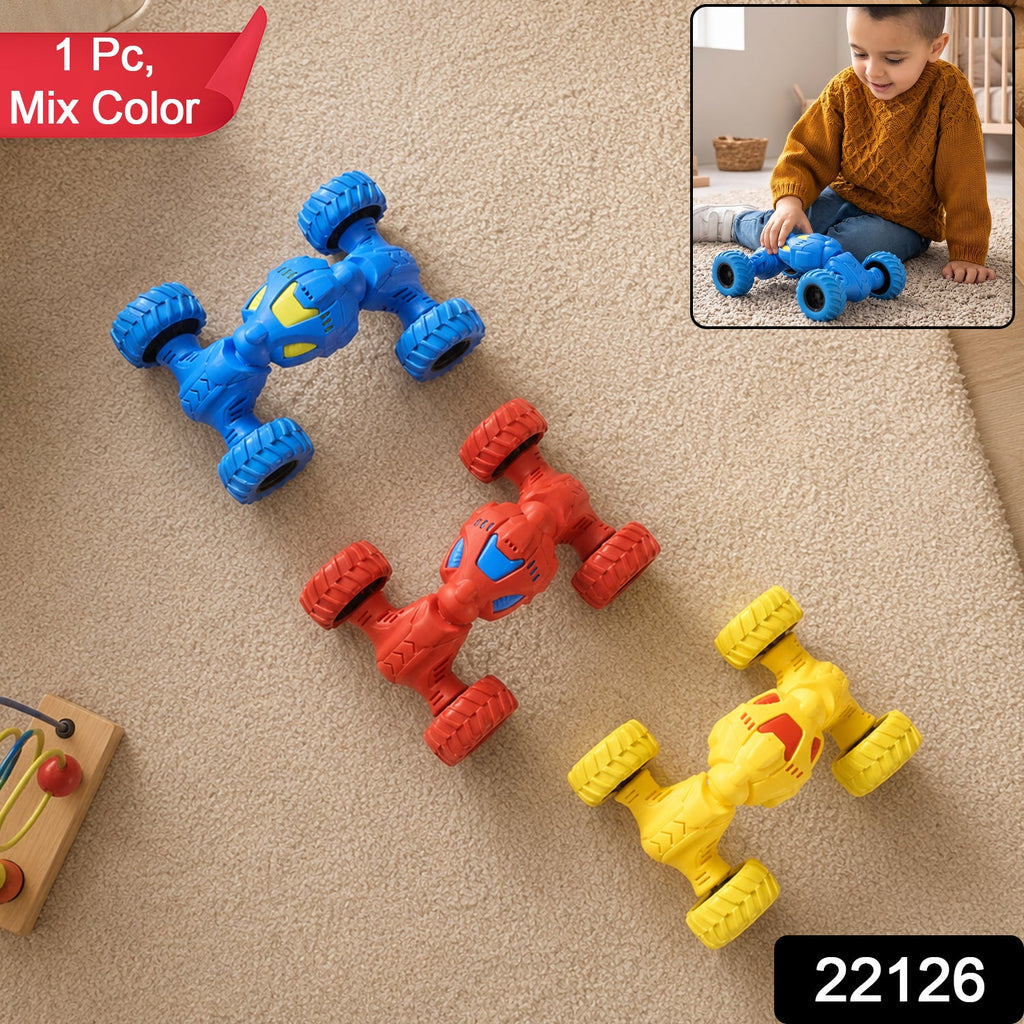 Pull back stunt car with telescopic design for kids play