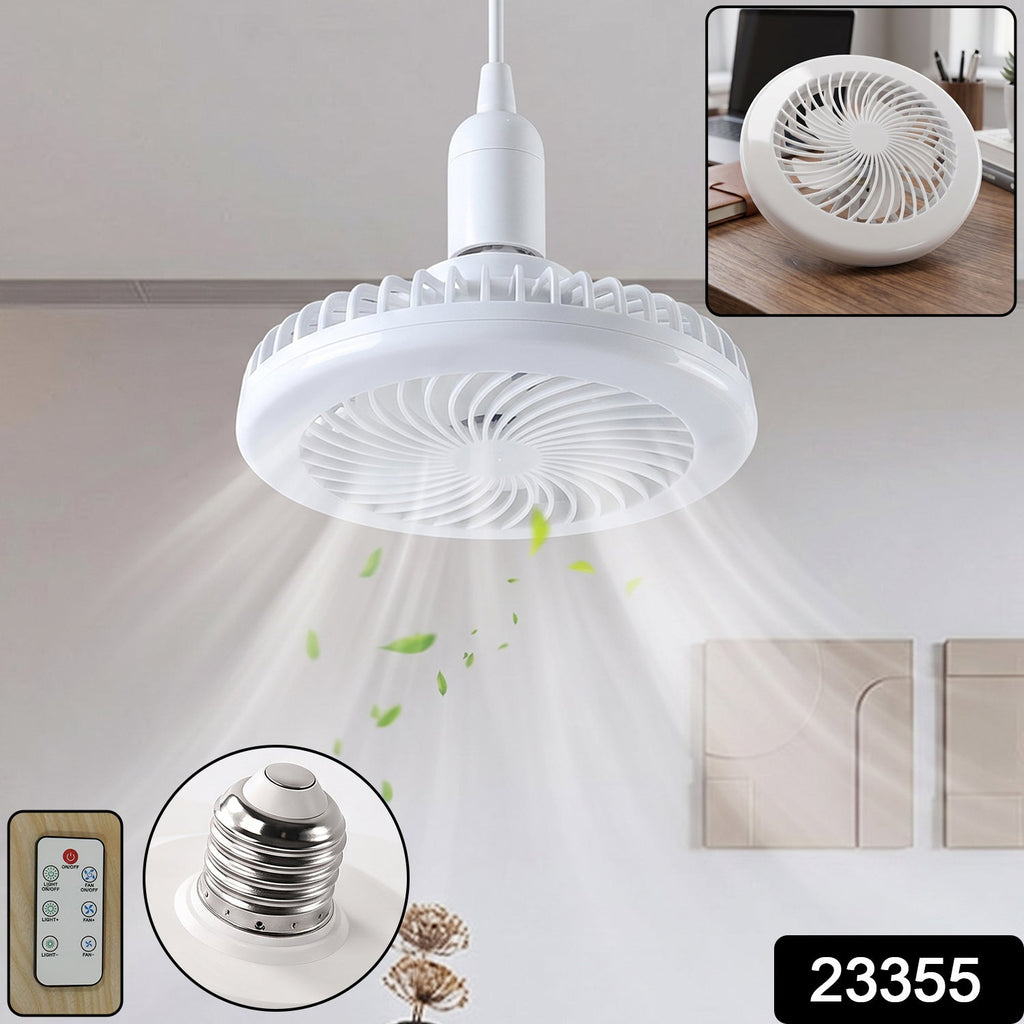 E27 socket ceiling fan with LED light and remote control