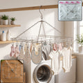 Stainless steel square multi clip drying hanger for socks and baby clothes (1 set)