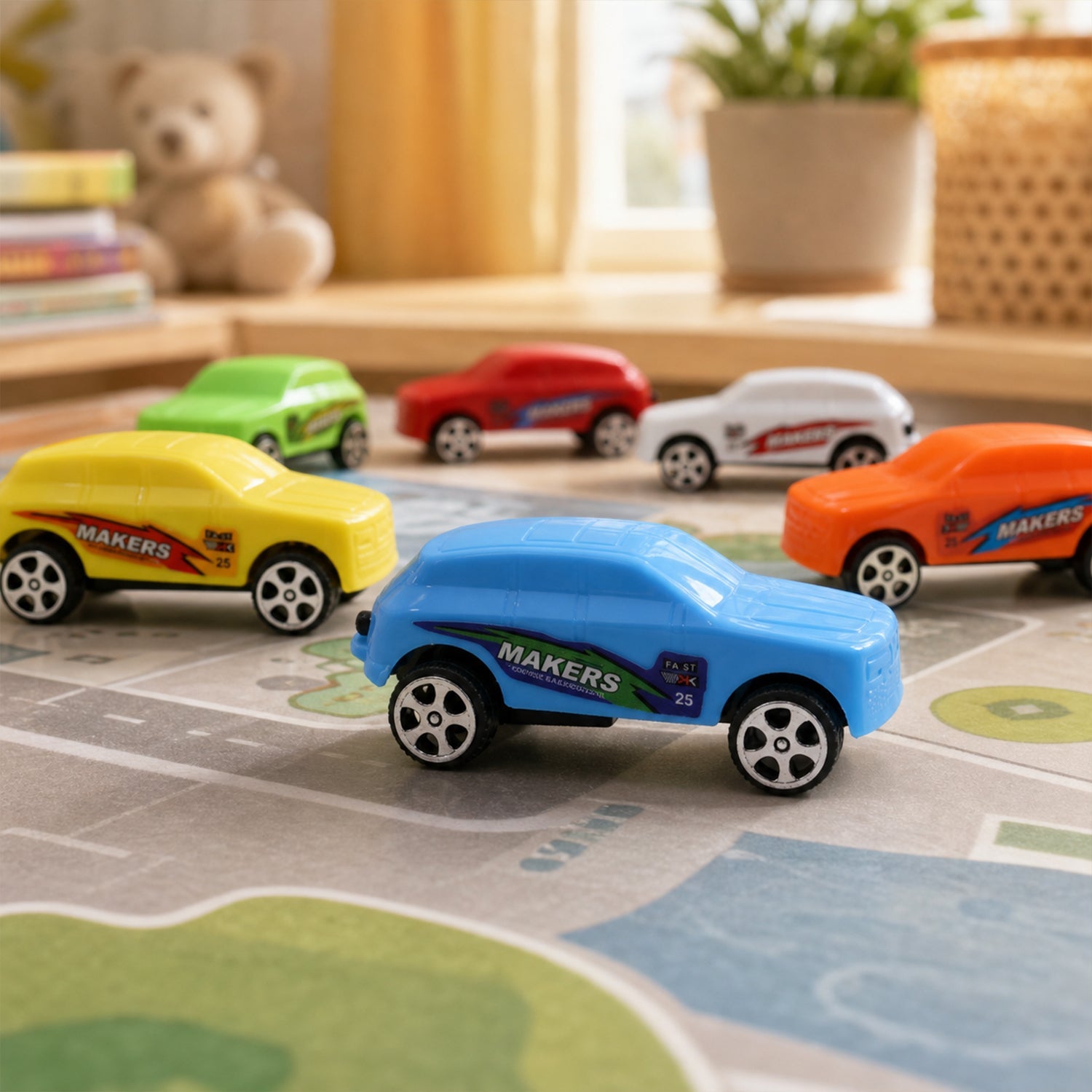 Vibrant miniature toy cars for children under 3 years