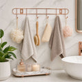 Elegant rose gold wall mounted 6 hook rack for home