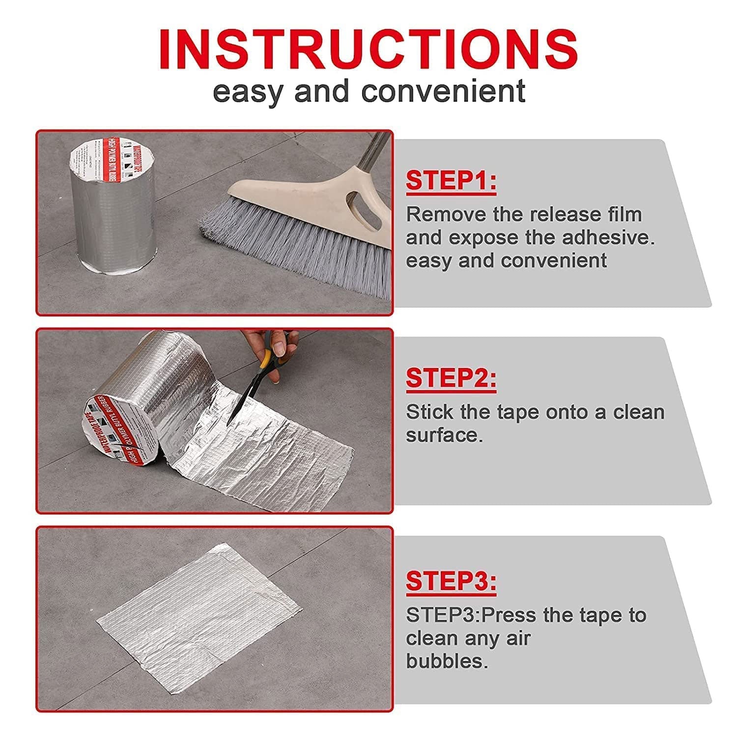 Butyl tape leaks joints sealing